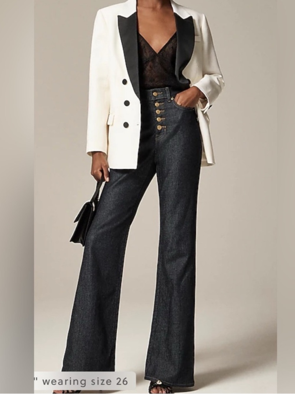 J. Crew High-rise flare jean with button fly